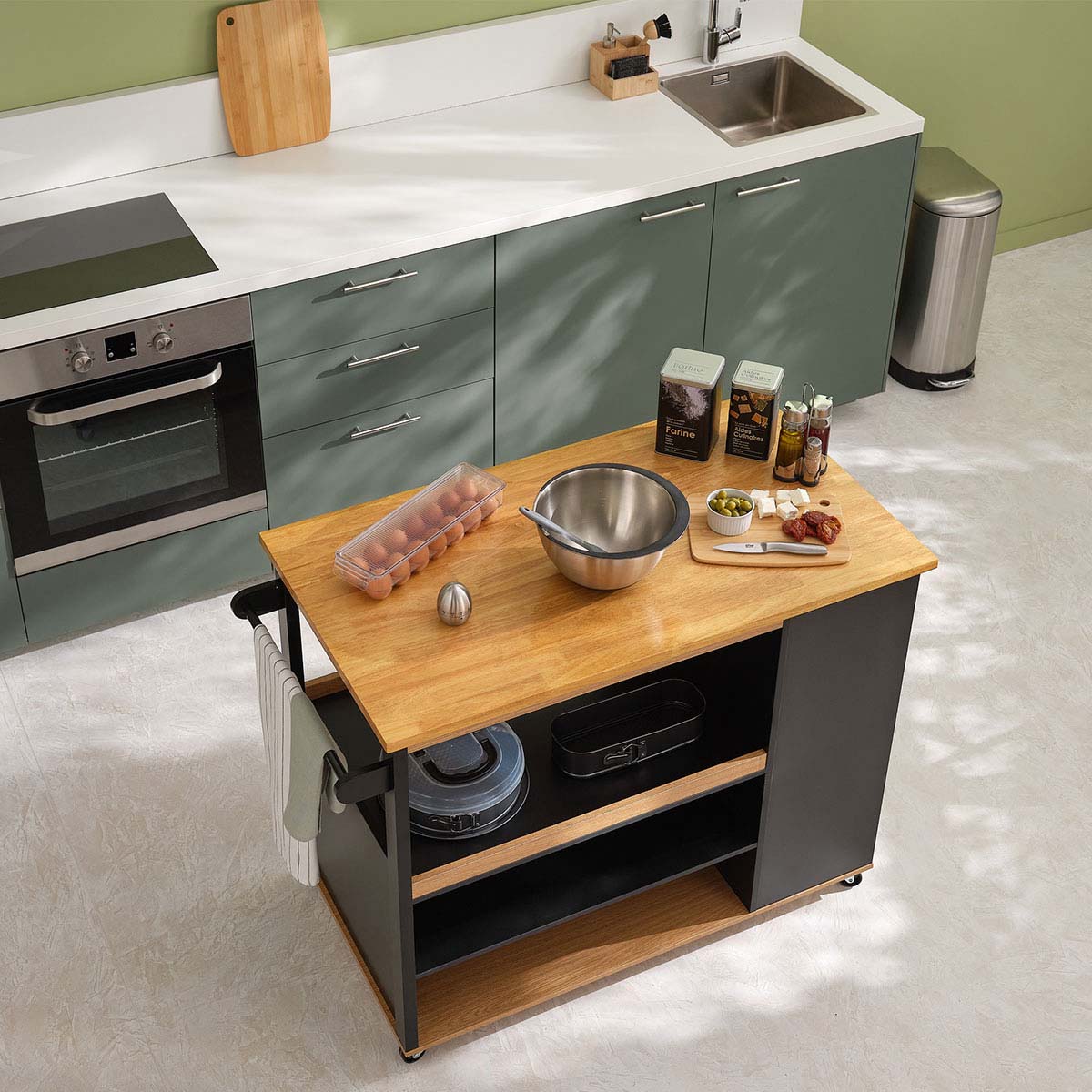 Spatule en silicone, gris clair 