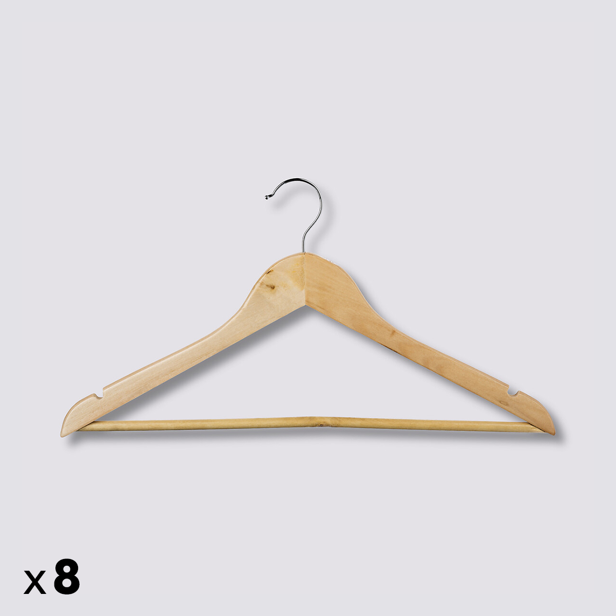 Lot de 8 cintres en bois Hang'up