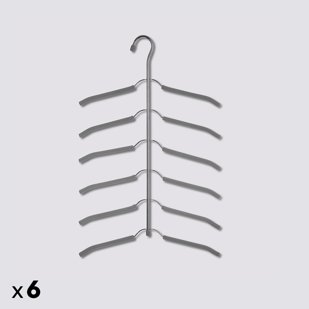 Lot de 6 cintres chemises en métal Hang'up+