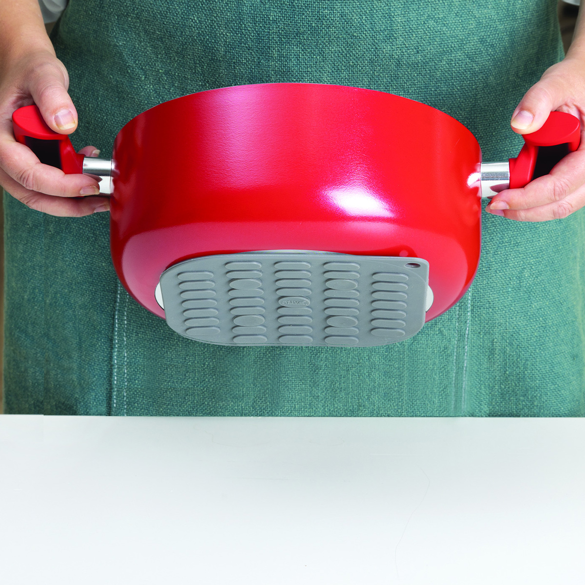 Dessous de plat en silicone, gris 