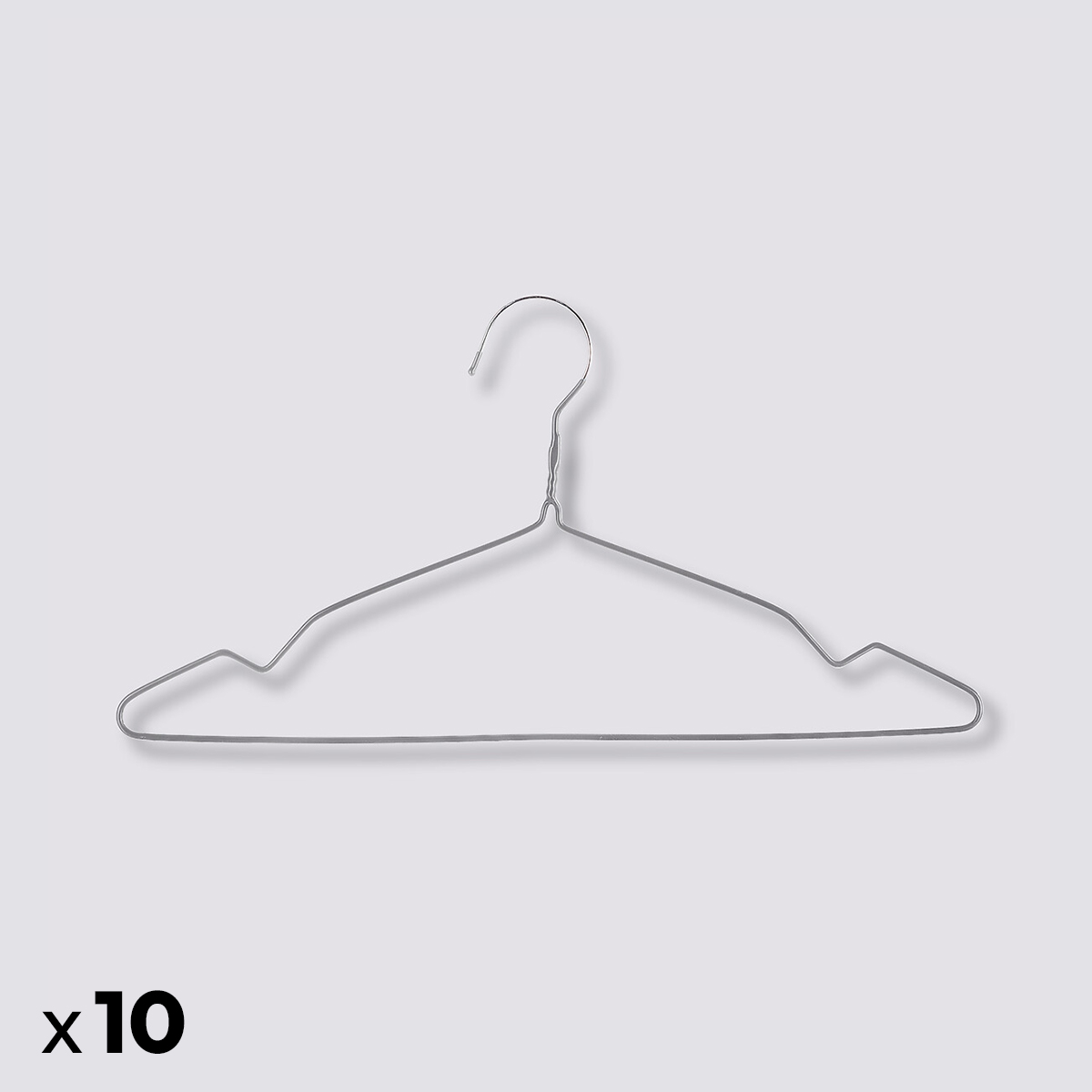 Lot de 10 cintres en métal Hang'up