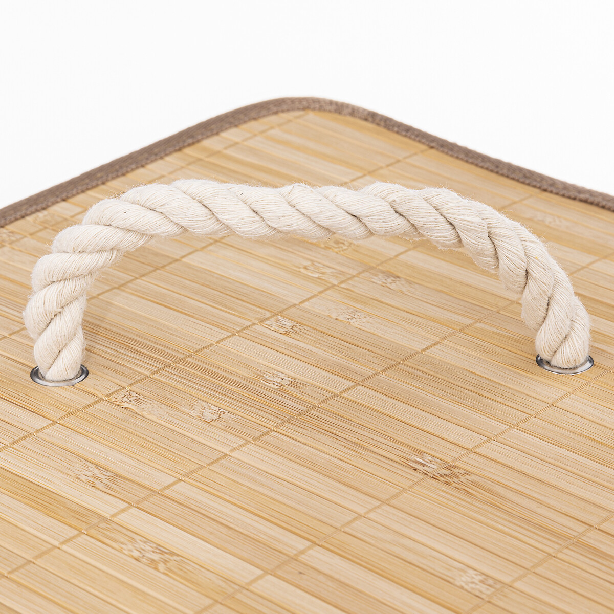 Panier à linge d'angle, 48l Bambou