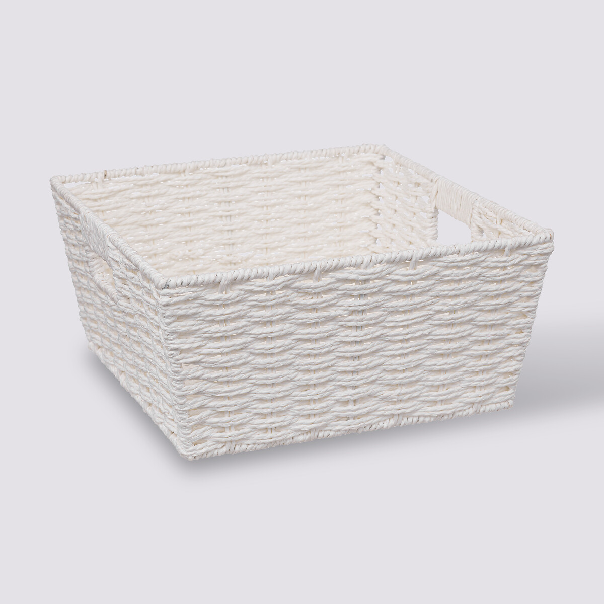 Panier vannerie 31x15cm, blanc Mix'n modul