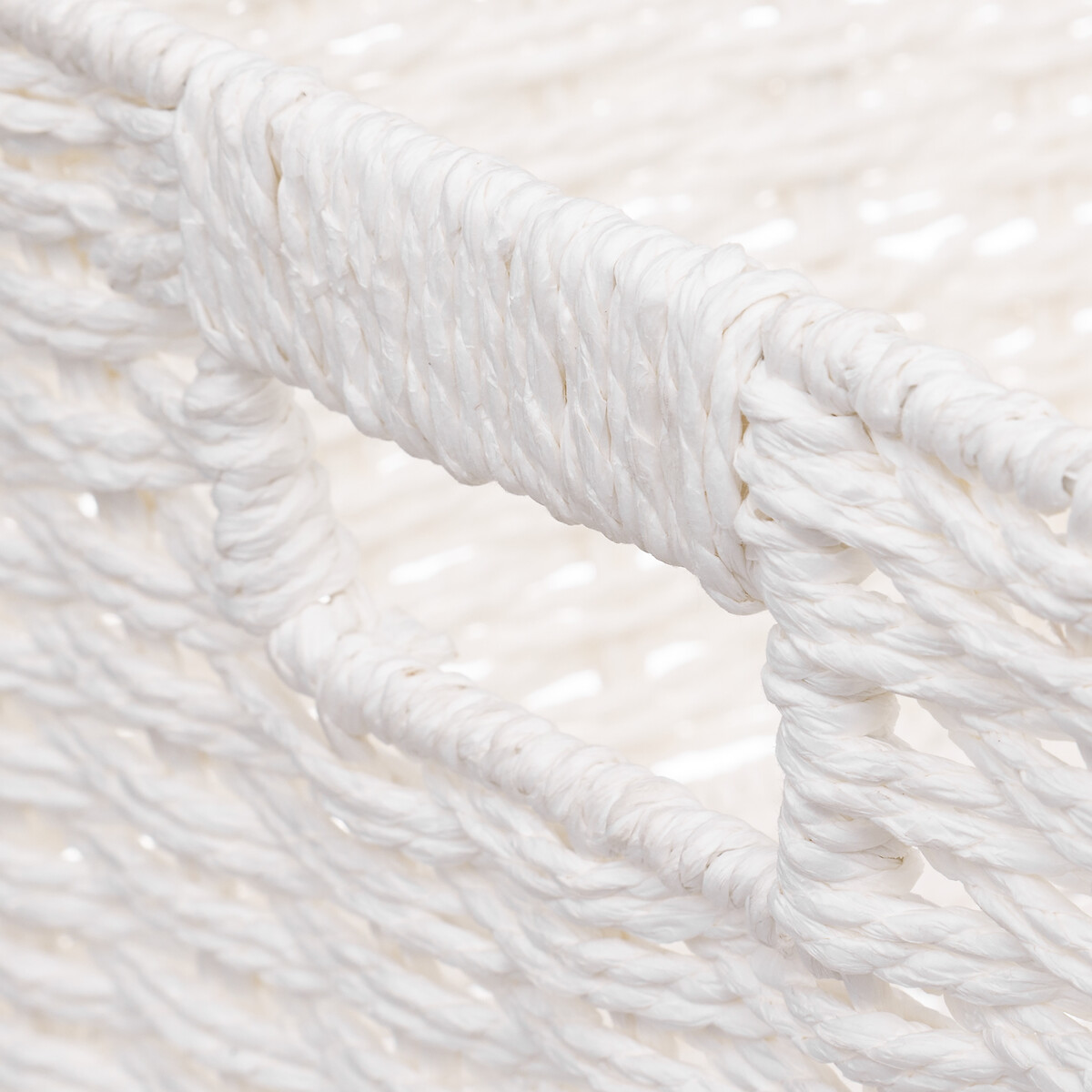 Panier vannerie 31x15cm, blanc Mix'n modul