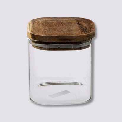 Bocal verre couvercle acacia 0,6l Hermet