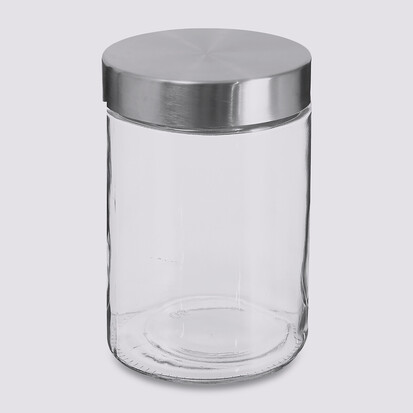 Bocal verre couvercle inox 1,2l Nixo