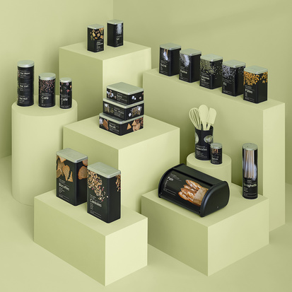 Boîte à pâtes 500g métal, noir Black edition