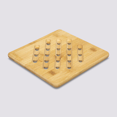 Dessous de plat carré 20 cm Bambou