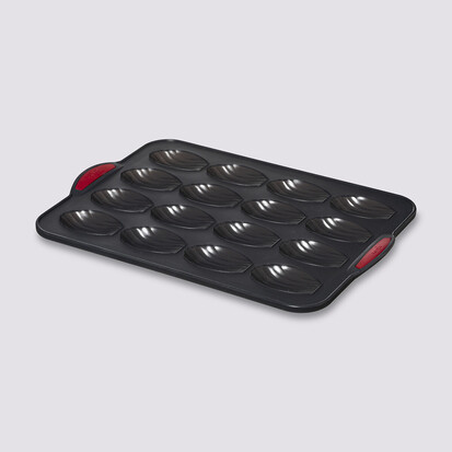 Moule 16 madeleines silicone- noir,rouge Silitop