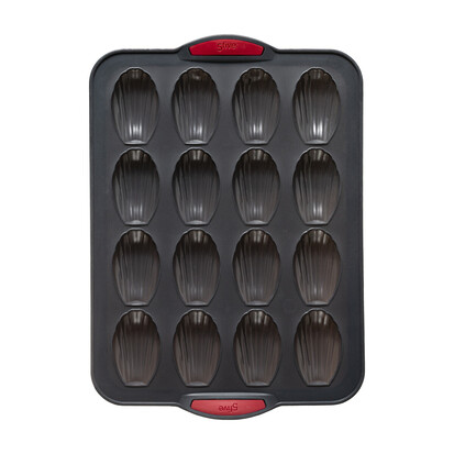 Moule 16 madeleines silicone- noir,rouge Silitop
