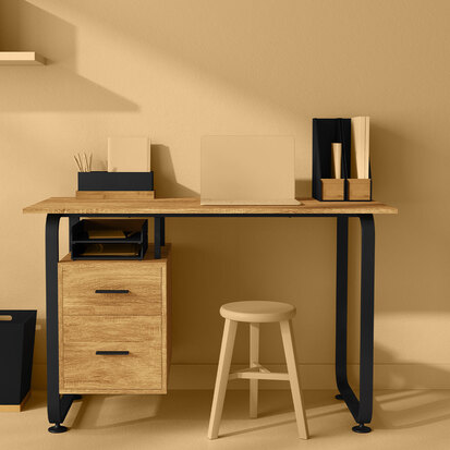 Range-documents bambou, noir Bava