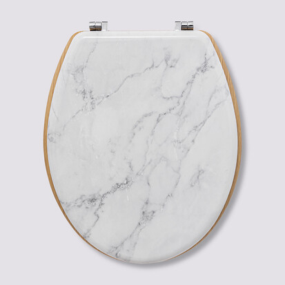 Abattant wc bois, effet marbre Lea