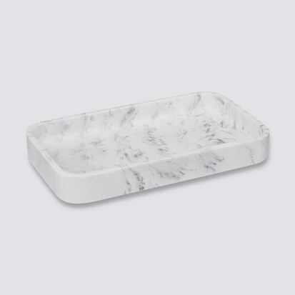 Plateau rectangulaire, effet marbre Lea