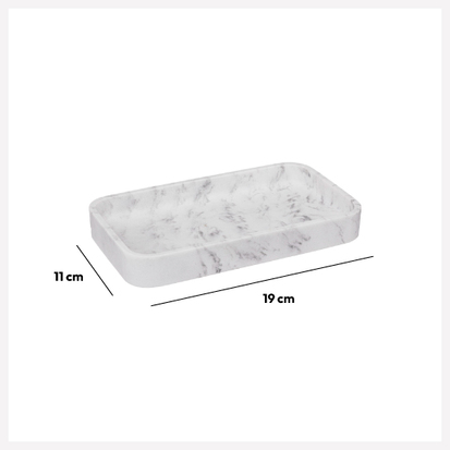 Plateau rectangulaire, effet marbre Lea