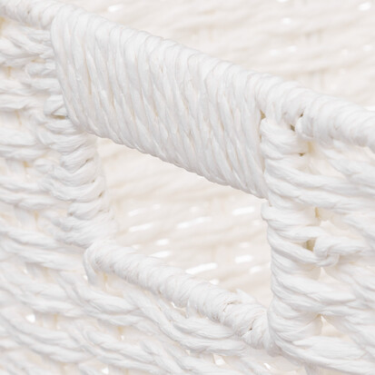 Panier vannerie 31x31cm, blanc Mix'n modul