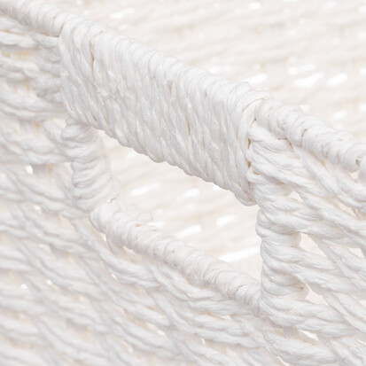 Panier vannerie 31x15cm, blanc Mix'n modul