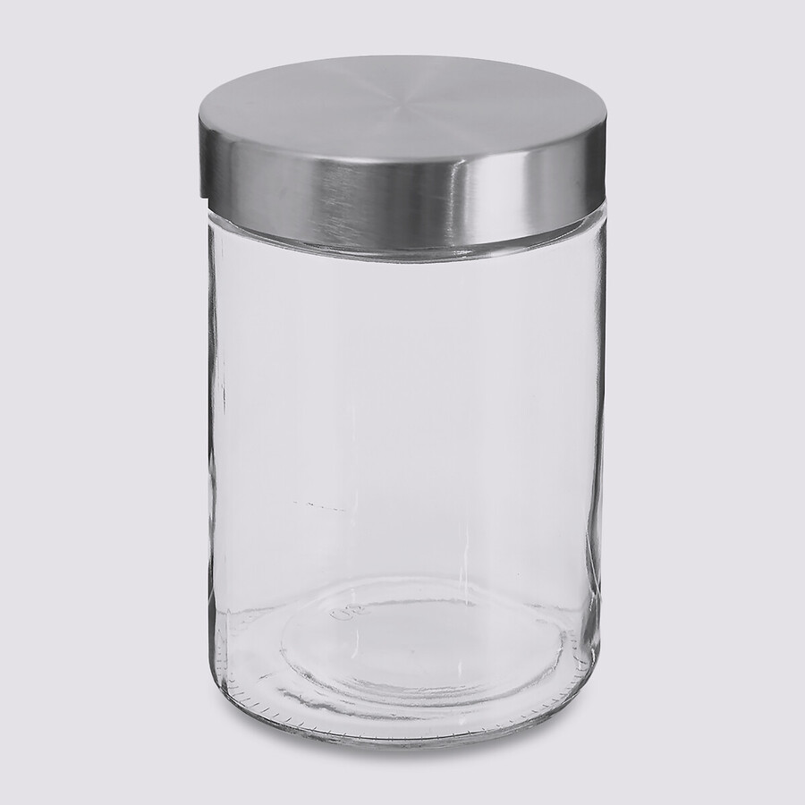 Bocal verre couvercle inox 1,2l Nixo