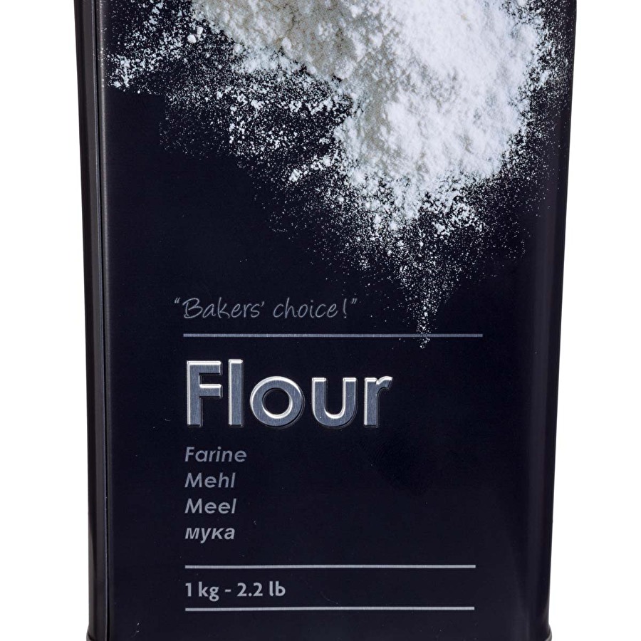 Boîte à farine 1kg métal, noir Black edition