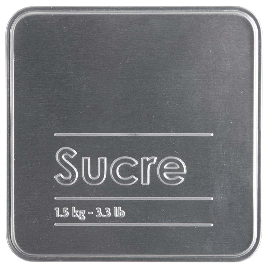 Boîte à sucre poudre métal, noir Black edition