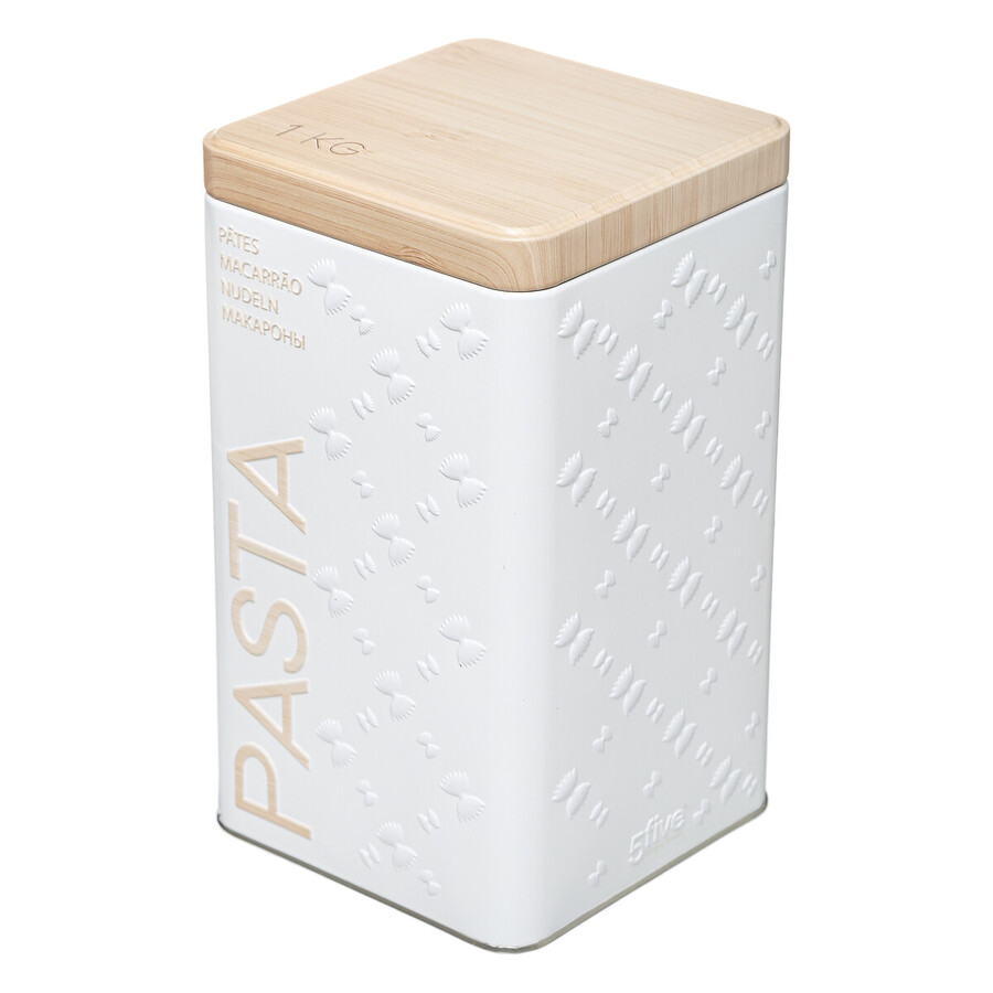 Boîte à pâtes 1kg, blanc Scandi nature