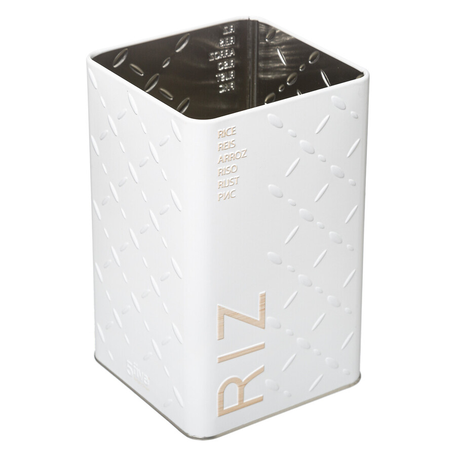 Boîte à riz en métal, blanc Scandi nature