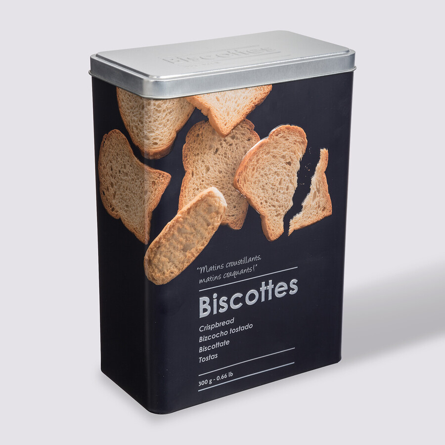 Boîte biscotte métall, noir Black edition
