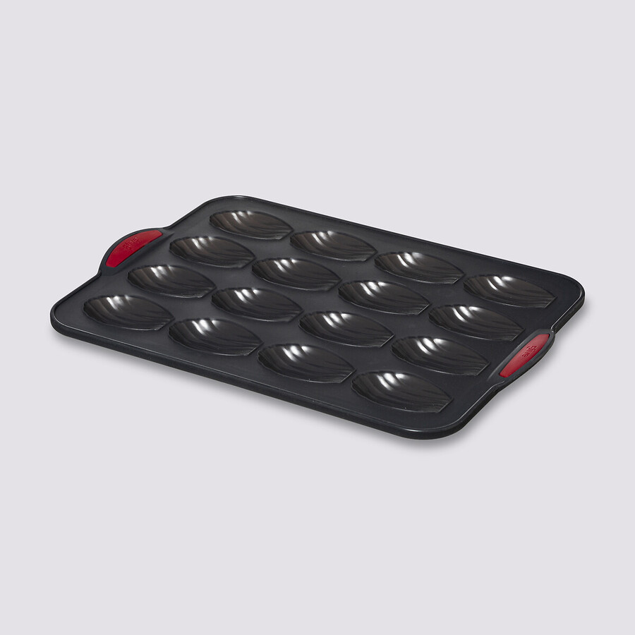 Moule 16 madeleines silicone- noir,rouge Silitop