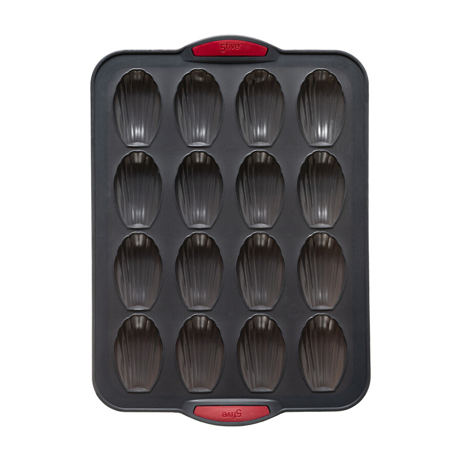Moule 16 madeleines silicone- noir,rouge Silitop