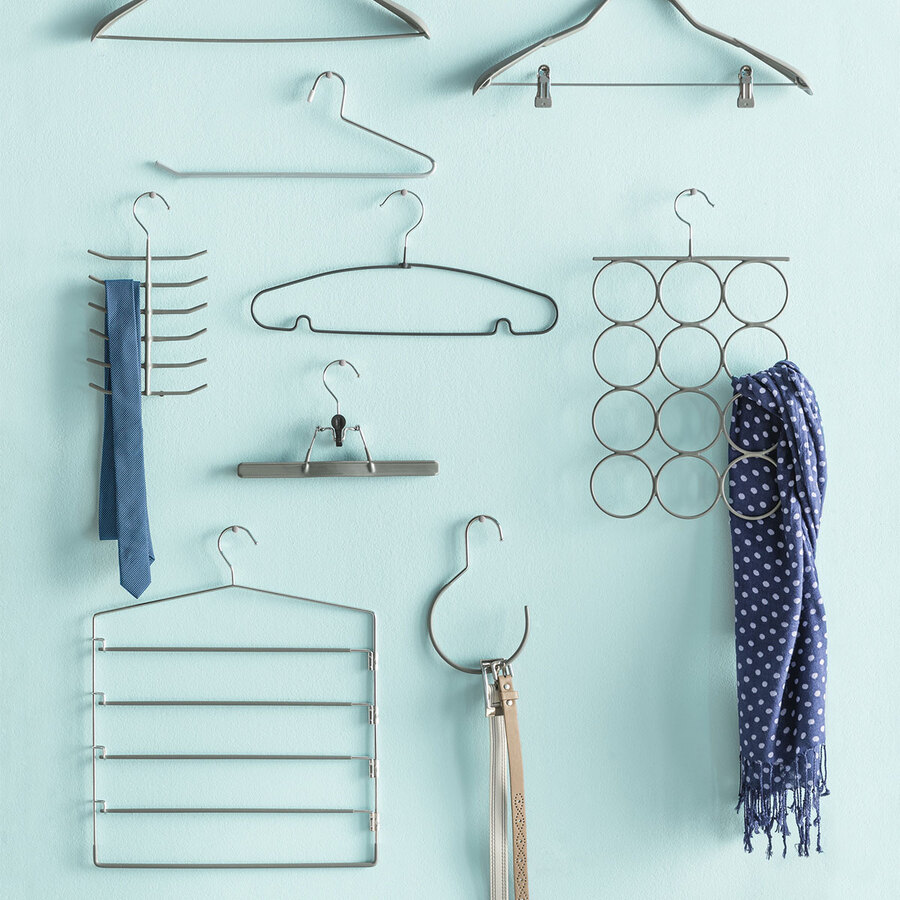 Lot de 5 cintres pantalons en métal Hang'pant