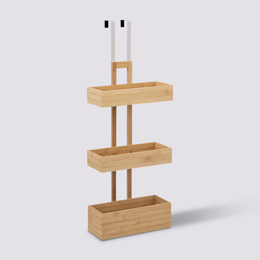 Étagère de porte 3 niveaux Bambou