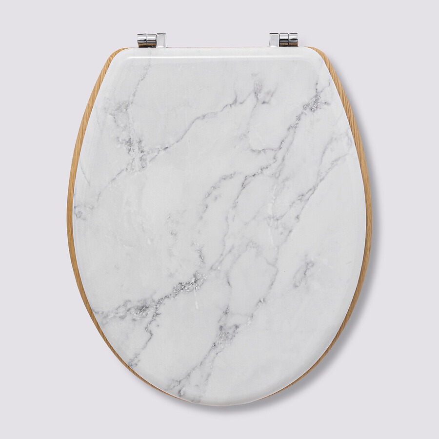 Abattant wc bois, effet marbre Lea
