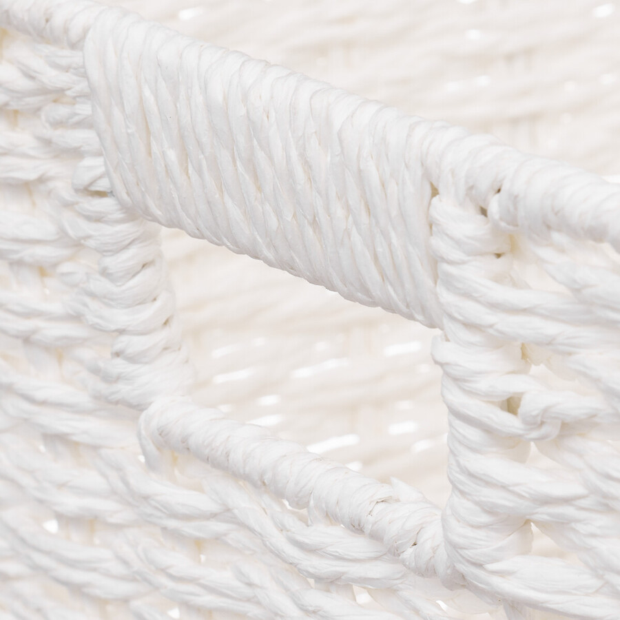 Panier vannerie 31x31cm, blanc Mix'n modul