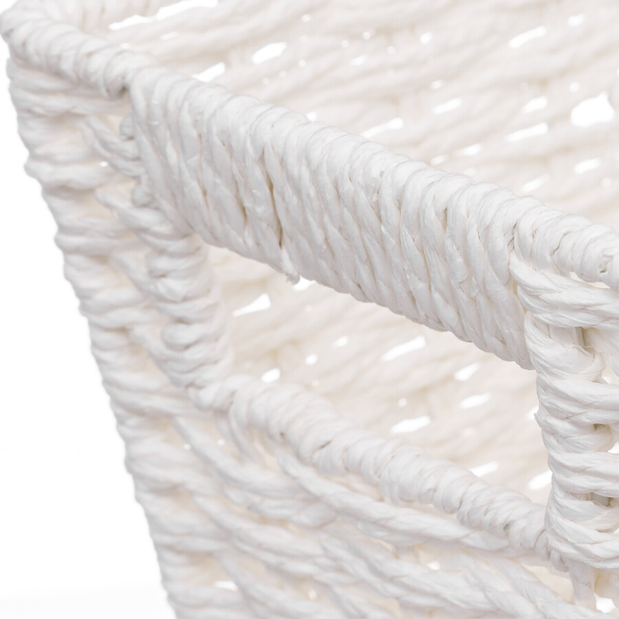 Panier vannerie 15x31cm, blanc Mix'n modul