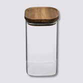 Bocal verre couvercle acacia 1,3l Hermet