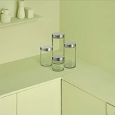 Bocal verre couvercle inox 1,2l Nixo