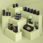 Boîte à café métal 500g, noir Black edition