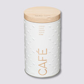 Boîte à café métal 500g, blanc Scandi nature