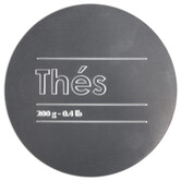 Boîte à thé 3 compartiments métal, noir Black edition