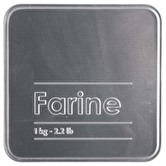 Boîte à farine 1kg métal, noir Black edition