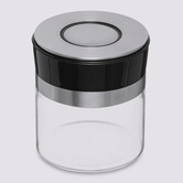 Bocal verre couvercle push inox 0,7l Pusheat