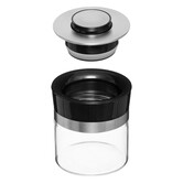 Bocal verre couvercle push inox 0,7l Pusheat