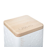 Boîte à riz en métal, blanc Scandi nature