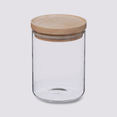 Bocal verre couvercle bois 0,6l Hermet