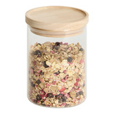 Bocal verre couvercle bois 0,6l Hermet