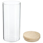 Bocal verre couvercle bois 1,3l Hermet