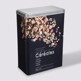 Boîte à céréales 750g métal, noir Black edition