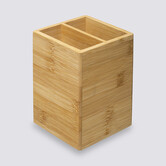 Pot à ustensiles 2 compartiments Bambou