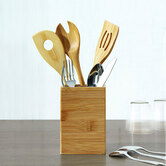 Pot à ustensiles 2 compartiments Bambou