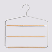 Cintre 3 pantalons en métal/bois 