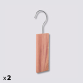 Lot de 2 cintres antimites en bois Hang'protect